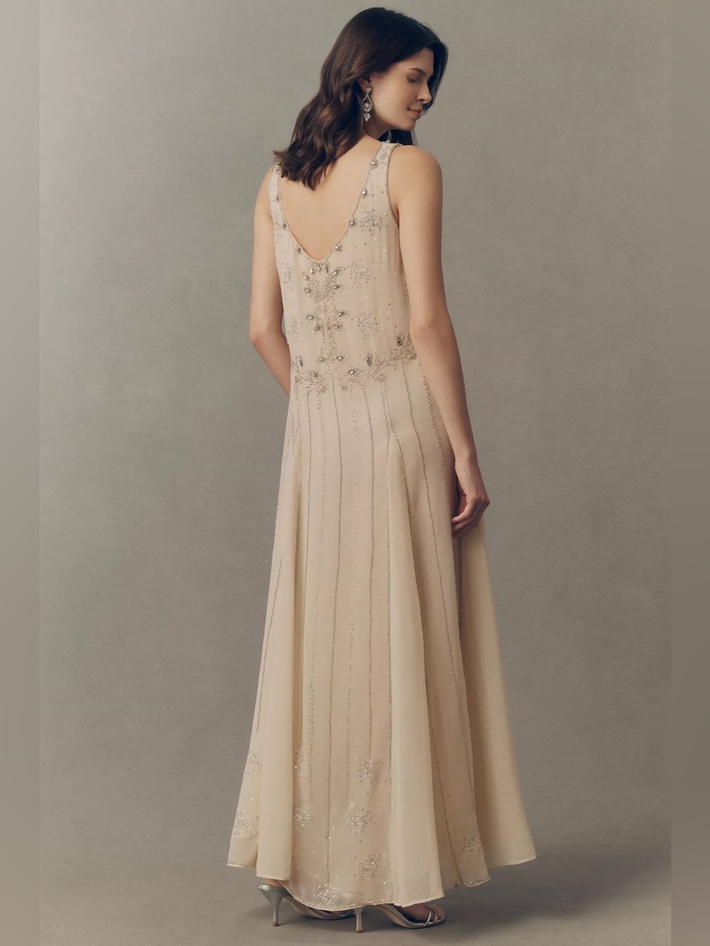 RIXO Silvanna Scoop-Neck Beaded Maxi Dress - Picture 3 of 8